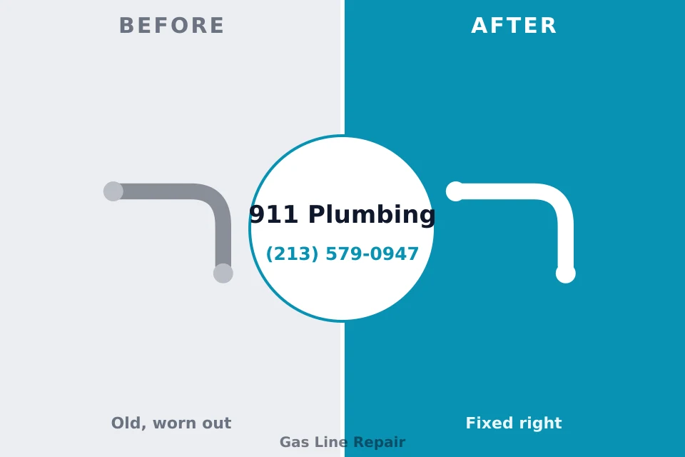 Before and after: plumbing repair Minier, IL
